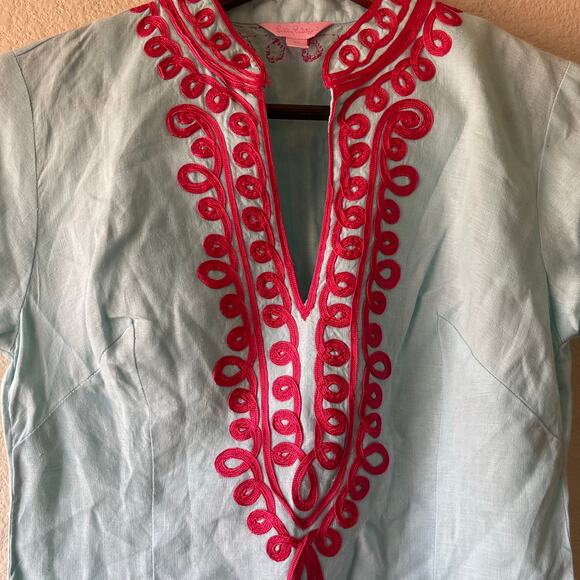 Lilly Pulitzer Boca Grande 100% Linen Tunic Dress and‎ xsmall - Picture 3 of 7